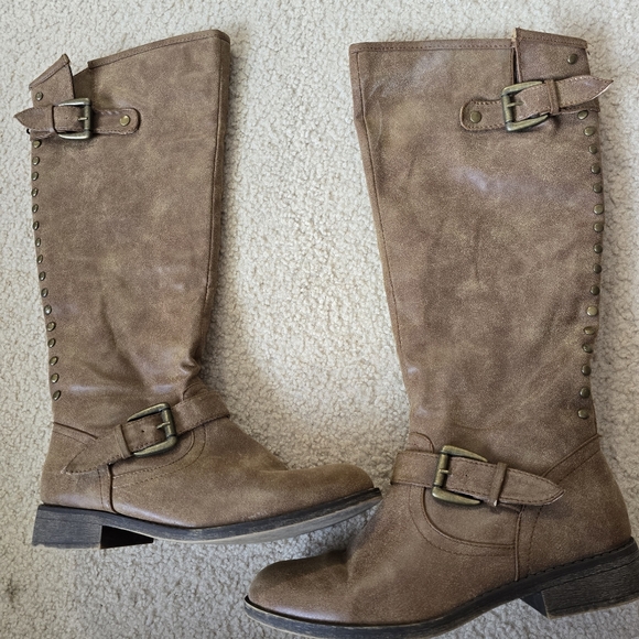 Madden Girl Shoes - Madden Girl Cactuss studded Knee-&igh Riding Boots Womens Size 9